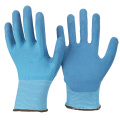 Polyester Liner Blumen Gartenhandschuhe getaucht Latex Safety Working Gloves